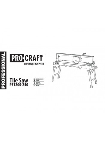 Плиткоріз електричний Procraft PF1200/250
