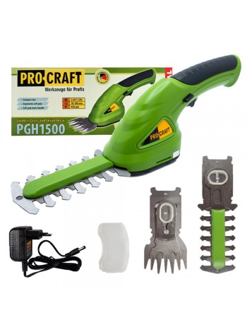 Підрізувач трави та кущоріз акумуляторний Procraft PGH1500