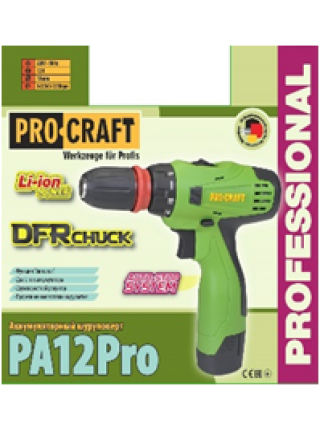 Шуруповерт PROCRAFT РА12 PRO с DFR патроном