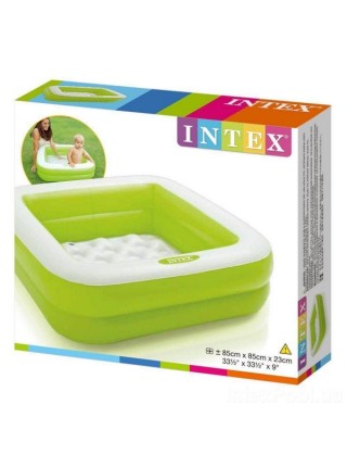 Детский надувной бассейн "Песочница" INTEX 85х85х23 см ( 57100) рожева