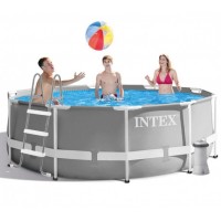 Бассейн каркасный Intex 26706 с фильтр-насосом, лестницей и тентом 305-99 см