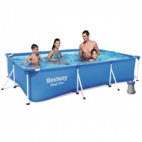 Каркасный бассейн Bestway 56411, 300 х 201 х 66 см (фильтр насос 1 250 л/ч)