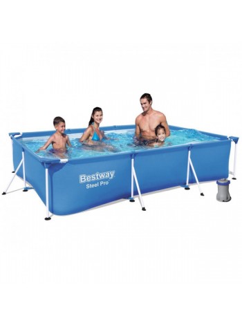Каркасный бассейн Bestway 56411, 300 х 201 х 66 см (фильтр насос 1 250 л/ч)
