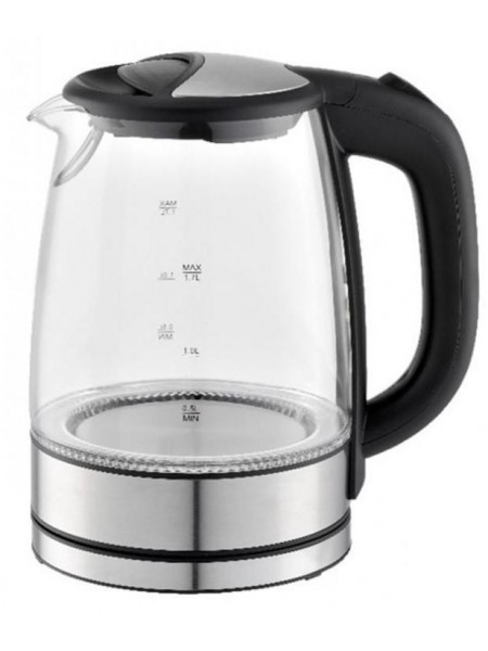 Электрочайник Grunhelm EKG 1988BS (черный/ нержавейка) 1,7л, 2200 Вт, LED