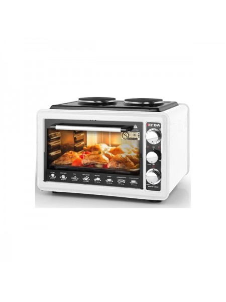 Духовка настольная EFBA 1005 White (36л.) (с конфорками) Духовка настольная EFBA 1005 White (36л.) (с конфорками)