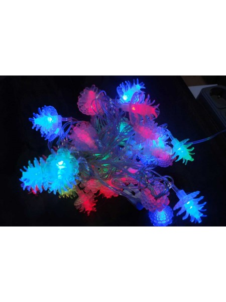 Гірлянда Шишка Велика 20 Led Мульті