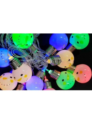 LED гирлянда фигурки Снеговик 12 Led, 5м LED гирлянда фигурки Снеговик 12 Led, 5м