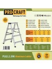 Драбина-стрем'янка алюмінієва Procraft PLA2.2.804
