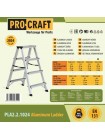 Драбина-стрем'янка алюмінієва Procraft PLA2.2.1024