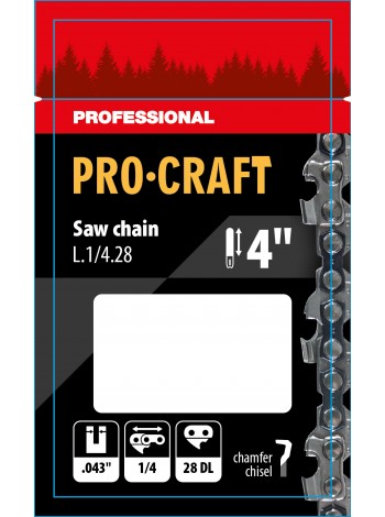 Ланцюг для ланцюгової пилки Procraft L.1/4.28 Universal 1/4" шаг 28 зв.