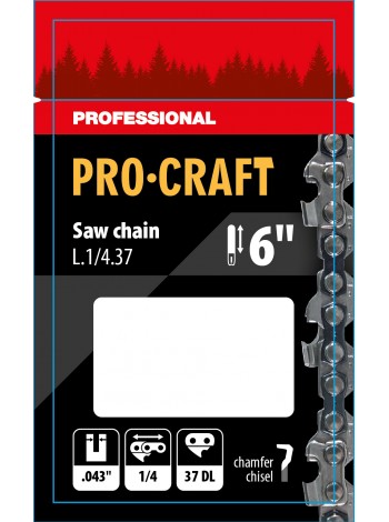 Ланцюг для ланцюгової пилки Procraft L.1/4.37 Universal 1/4" шаг 37 зв.