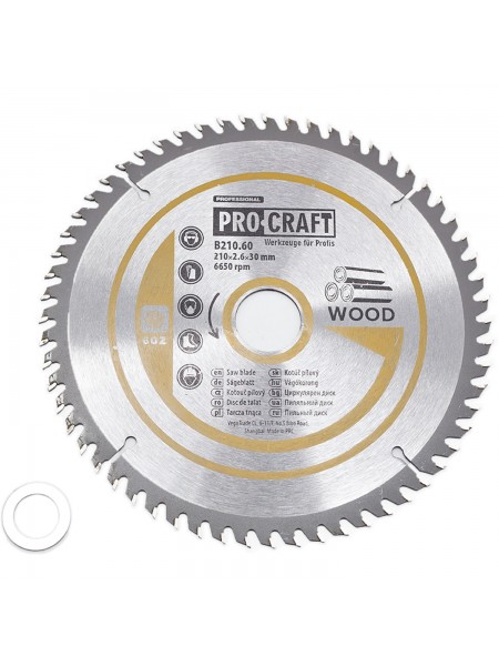 Пиляльний диск Procraft B210.60 60T (по дереву)