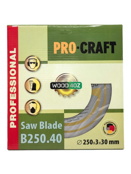 Пиляльний диск Procraft B250.40 40T (по дереву)