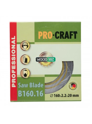 Пиляльний диск Procraft B160.16 16T (по дереву)