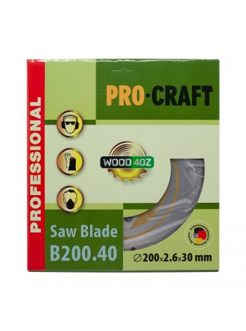 Пиляльний диск Procraft B200.40 40T (по дереву)