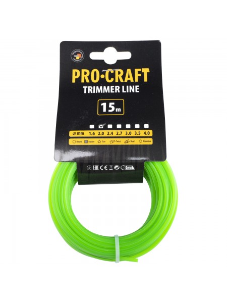Волосінь квадрат Procraft 2мм 15м