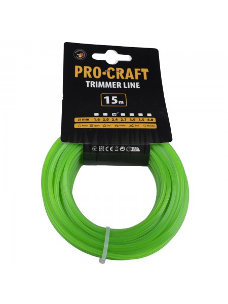 Волосінь квадрат Procraft 2.4мм 15м