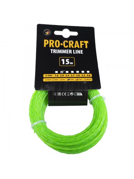 Волосінь спіраль Procraft 2мм 15м
