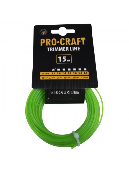 Волосінь круг Procraft 1.6мм 15м