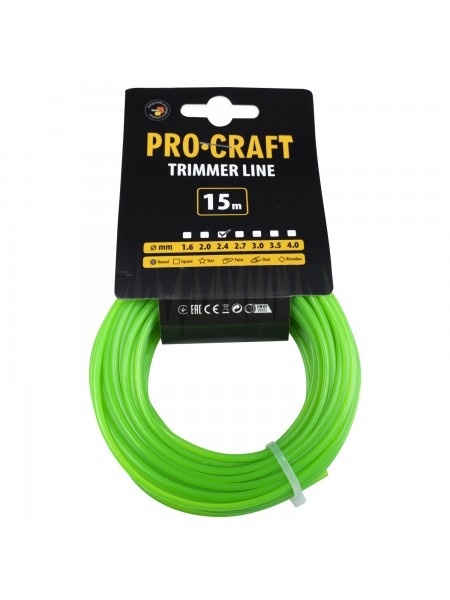 Волосінь круг Procraft 2.4мм 15м