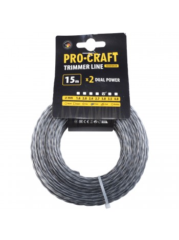 Волосінь з жилою спіраль Procraft 3мм 15м