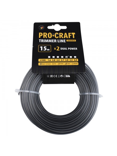 Волосінь з жилою круг Procraft 3мм 15м